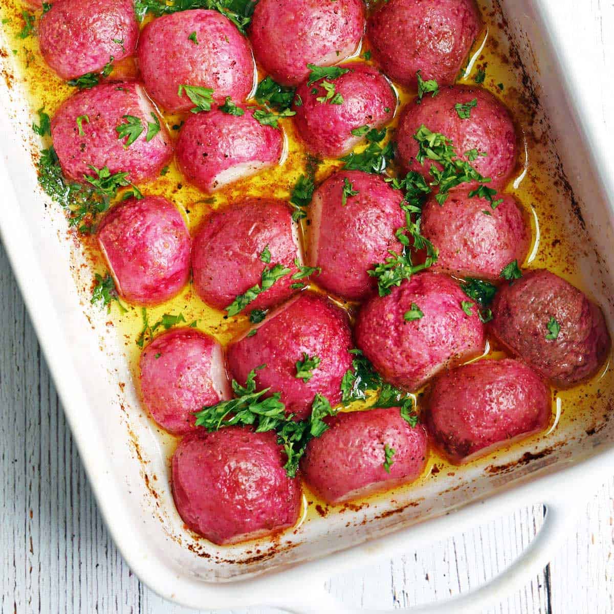 Buttery Roasted Radishes