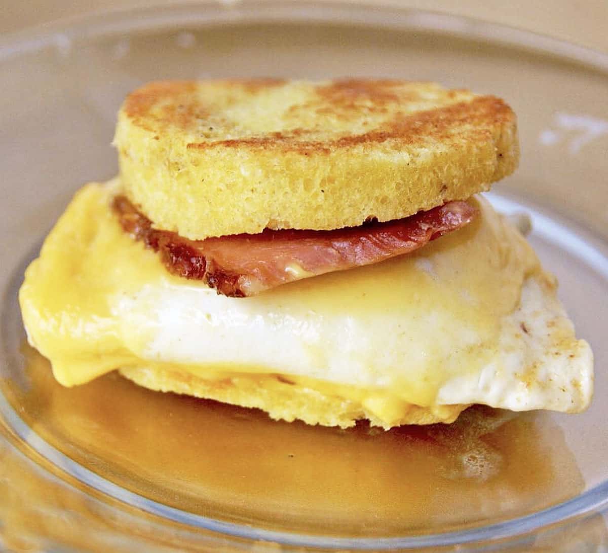 A reader photo of a keto breakfast sandwich. 