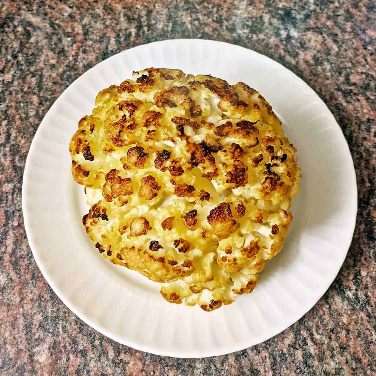 Roasted cauliflower head made by Vered's dad. 