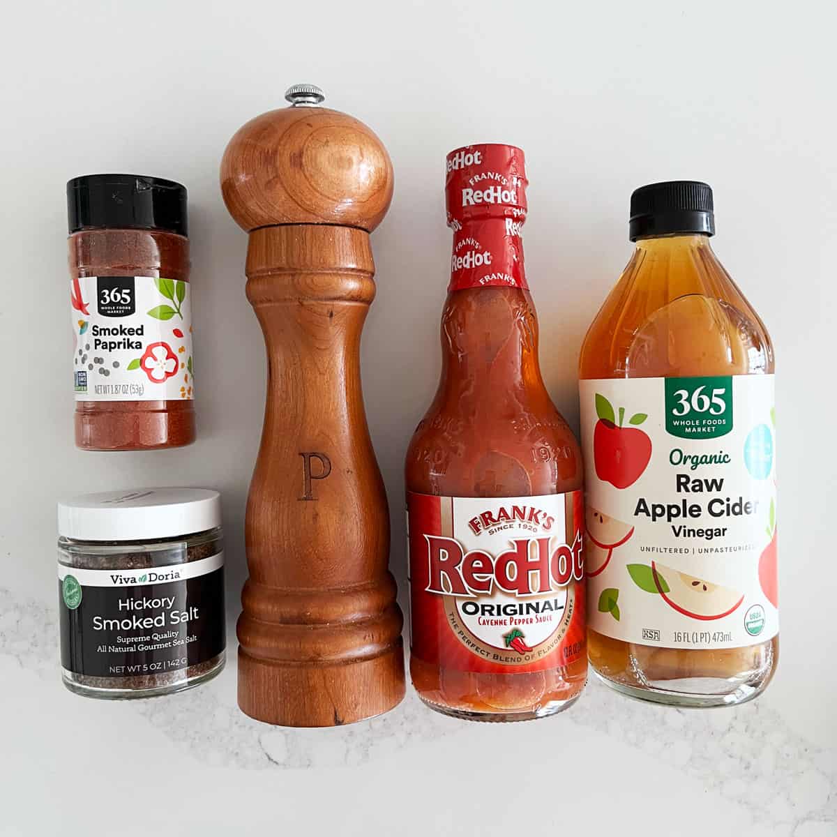 The ingredients needed to make carolina bbq sauce.