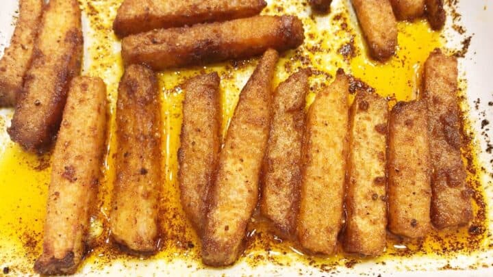 Jicama fries are ready.