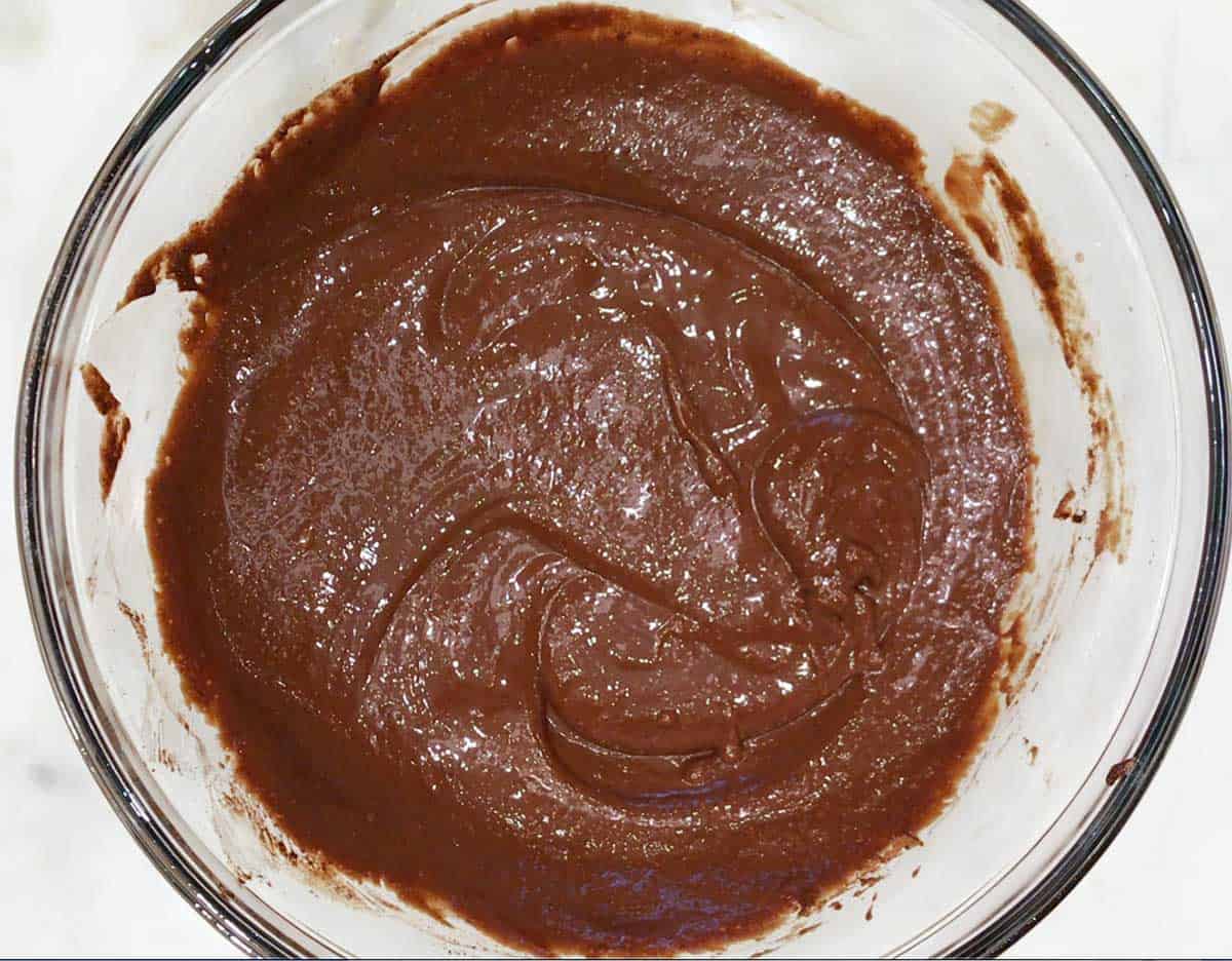 The batter after adding almond flour.