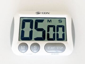 A five-minute timer.