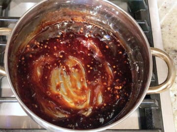 The glaze has thickened.