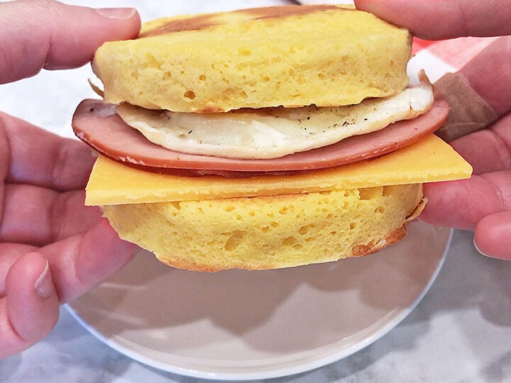 The sandwich is served.