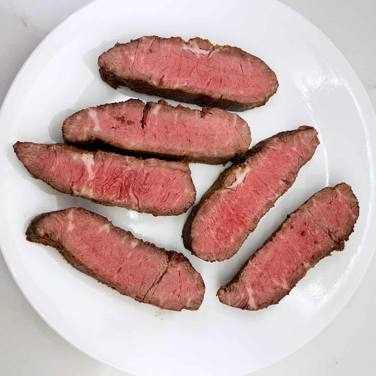 Cold leftovers of a flat iron steak.