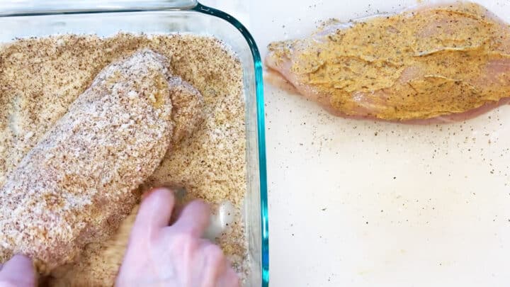 Dredging the chicken.