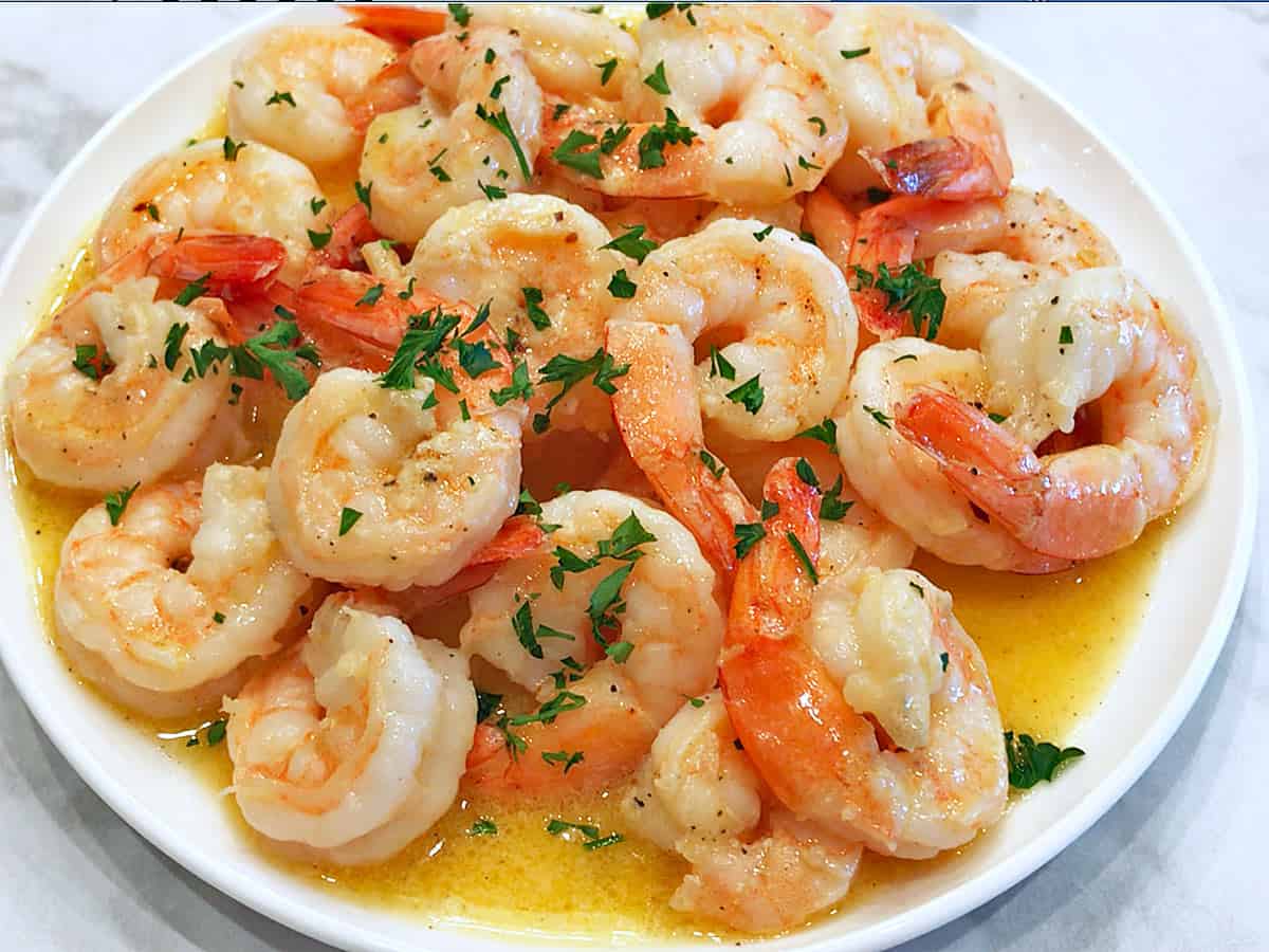 The dish was garnished with chopped parsley.