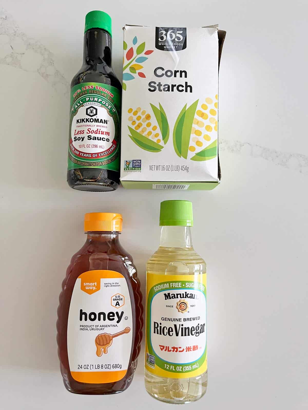 The ingredients needed for a beef stir-fry sauce.