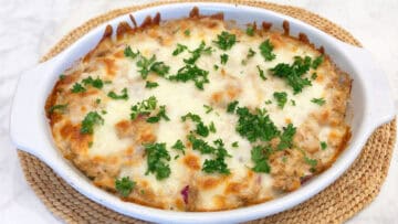 The casserole is ready.