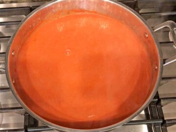 Heavy cream was added to the soup.