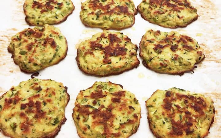 The fritters are ready in the pan.