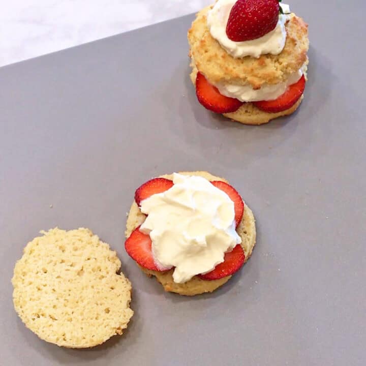 Assembling the cakes.