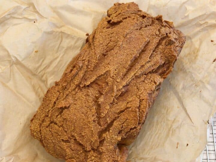 The bread was removed from the pan.