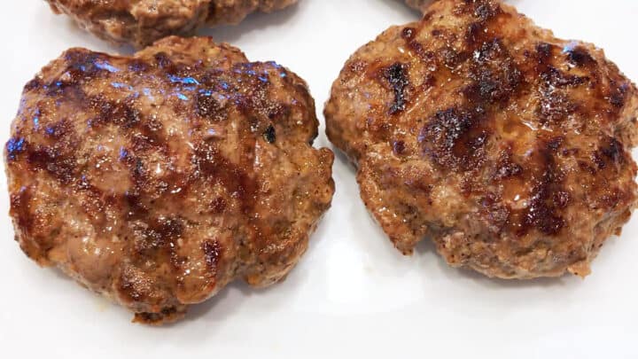 The burgers are served.