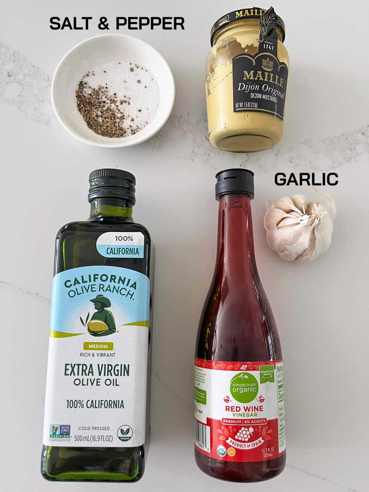 Steak salad dressing ingredients.