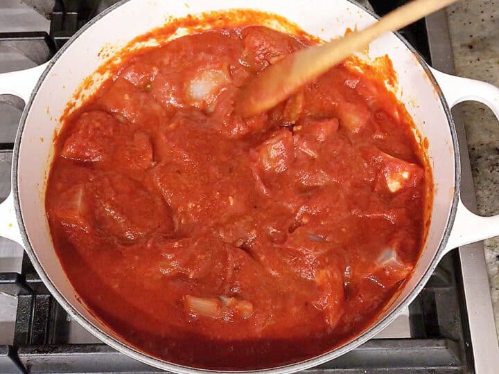 The fish was added to the pot.