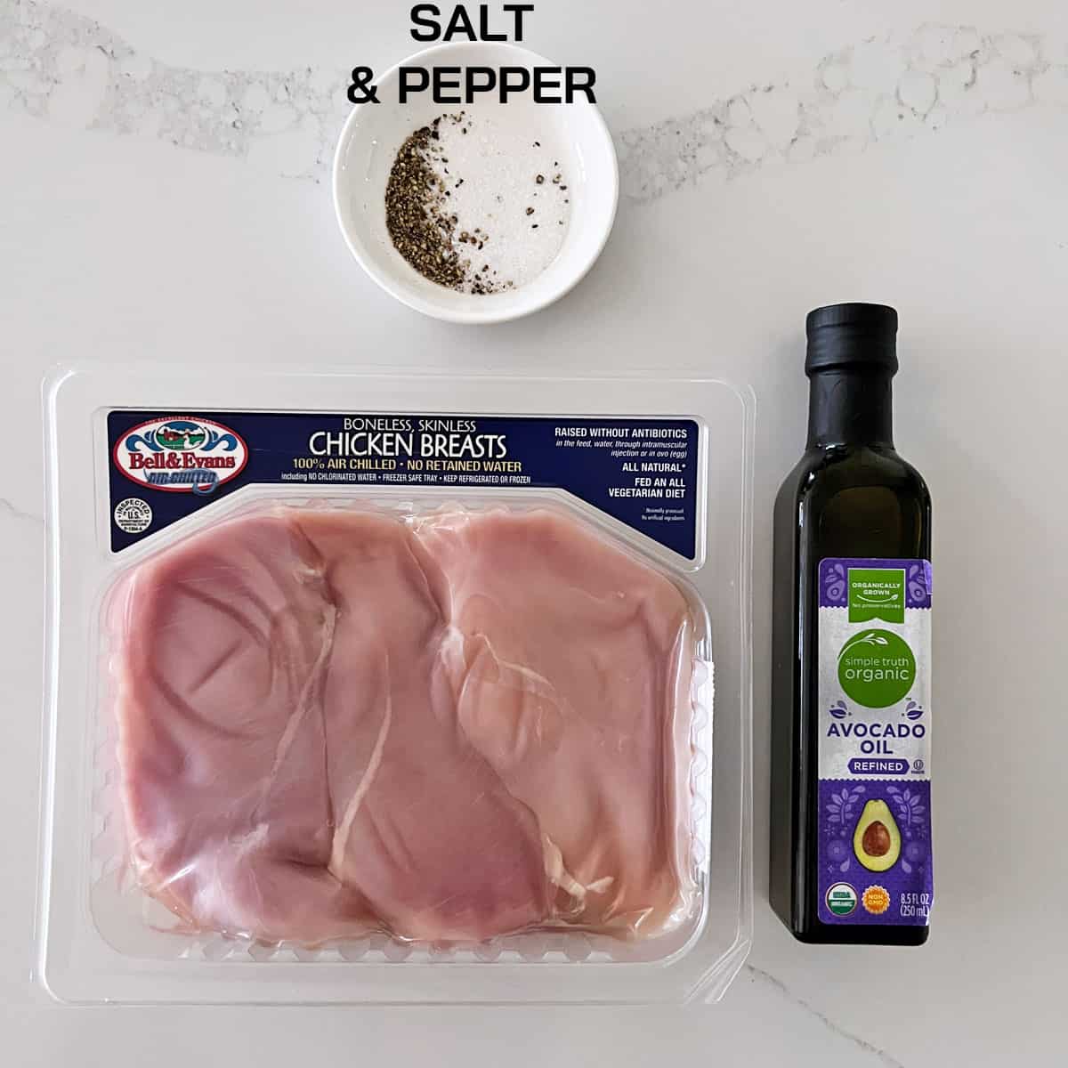 The ingredients needed for making keto sesame chicken.