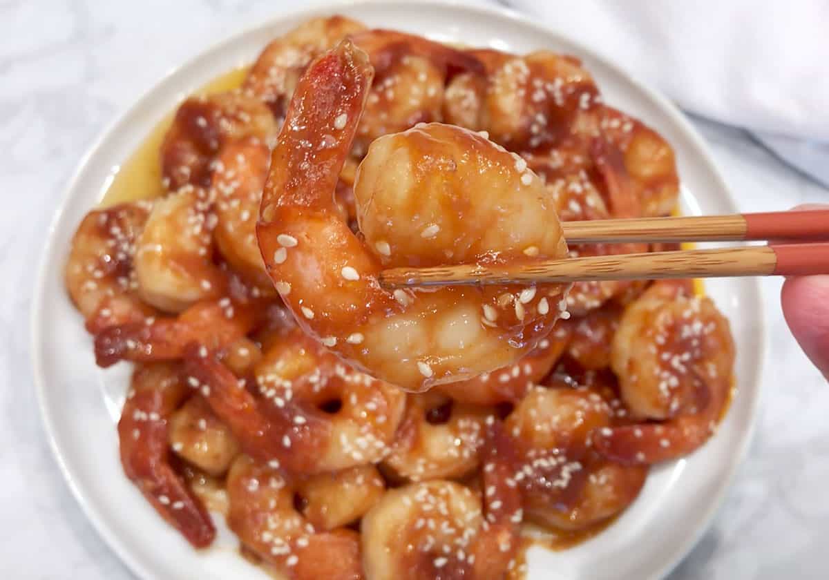 The shrimp are served.