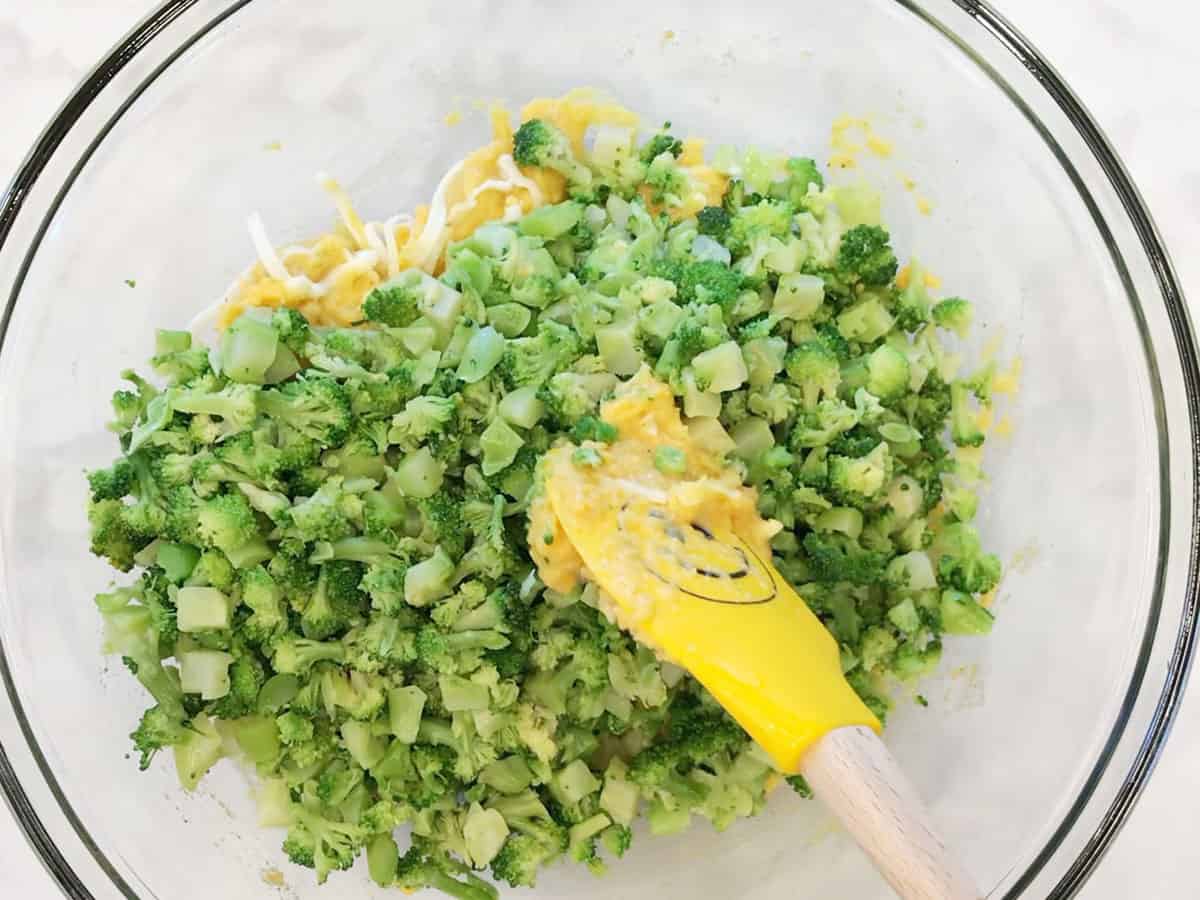 The broccoli was added to the bowl.