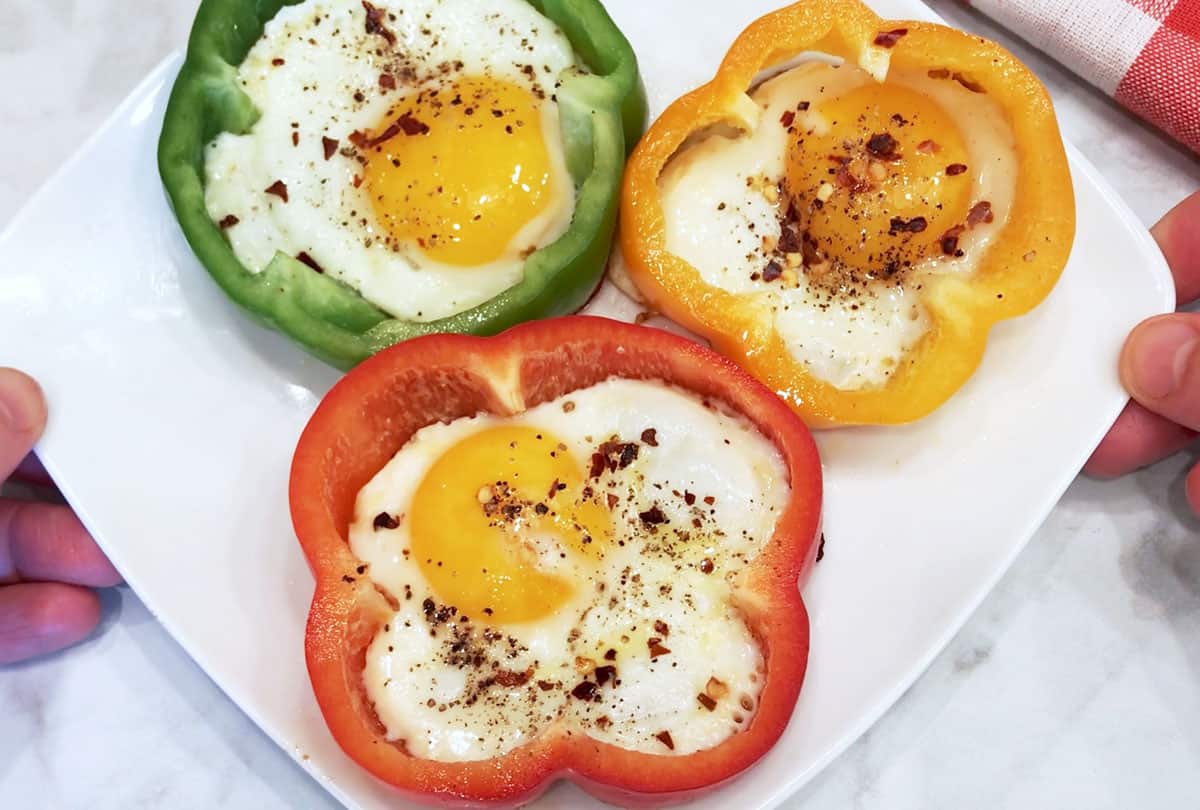 The peppers are served.