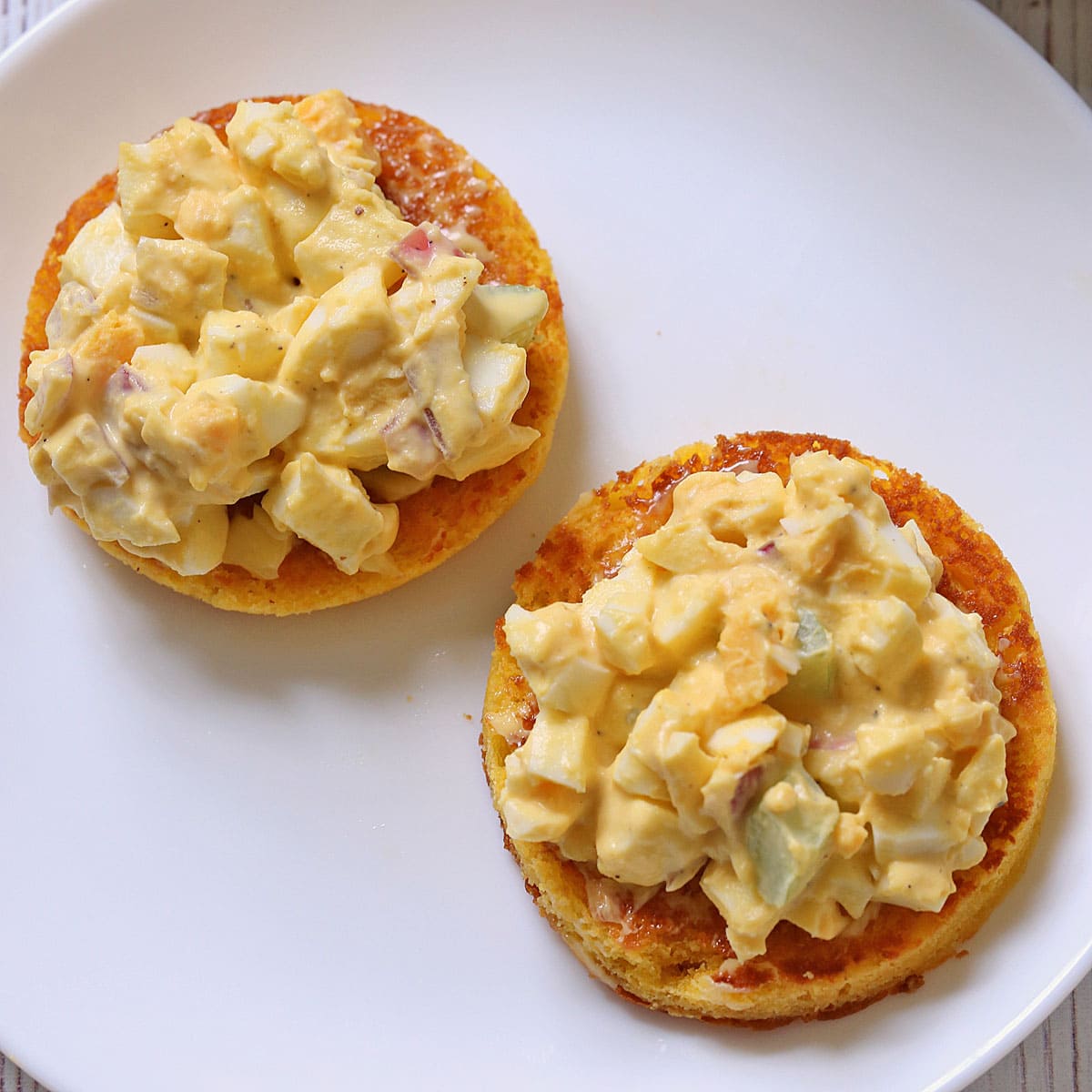 Egg salad on toast.