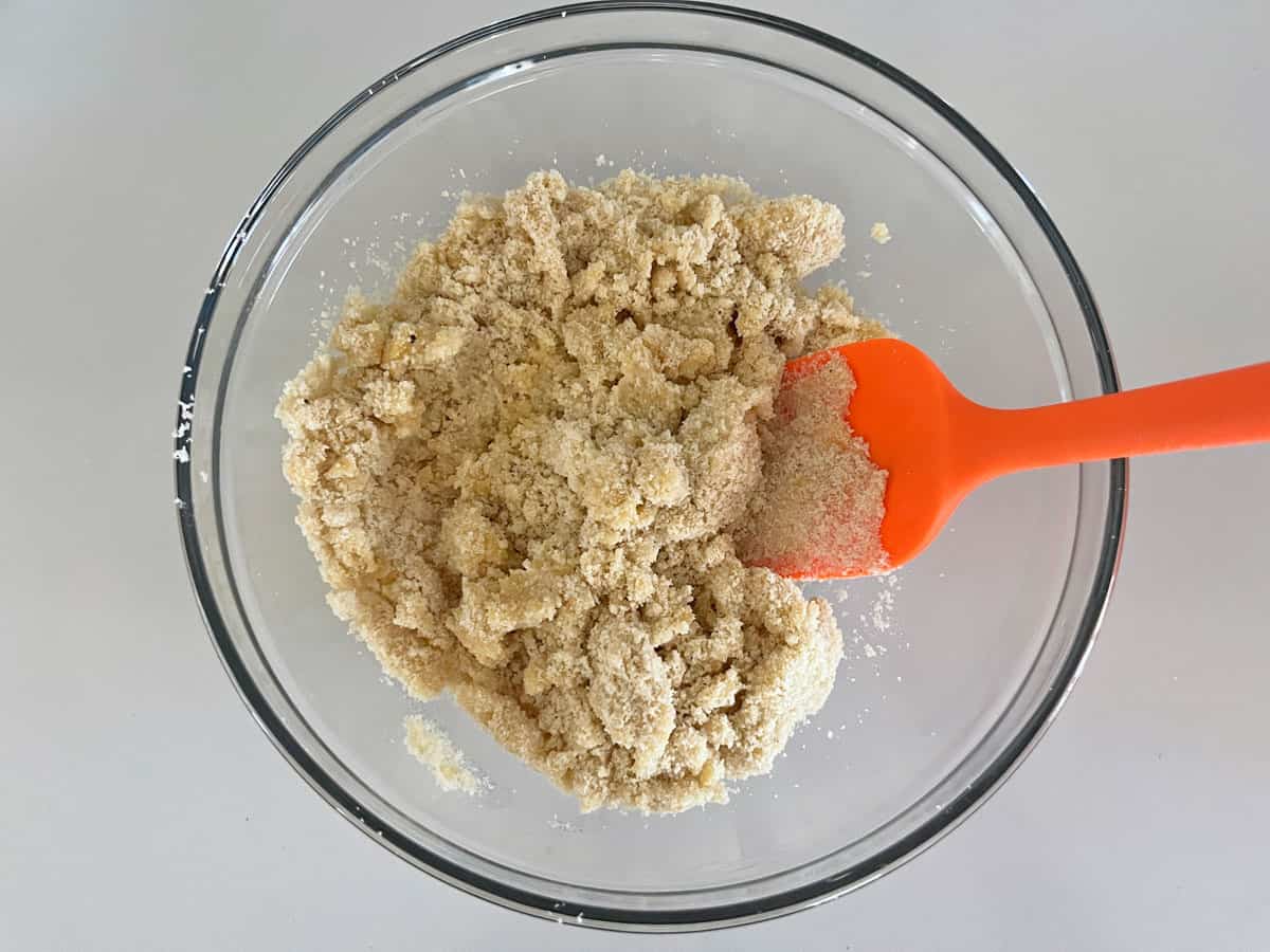 Crumbly dough that needs more water.