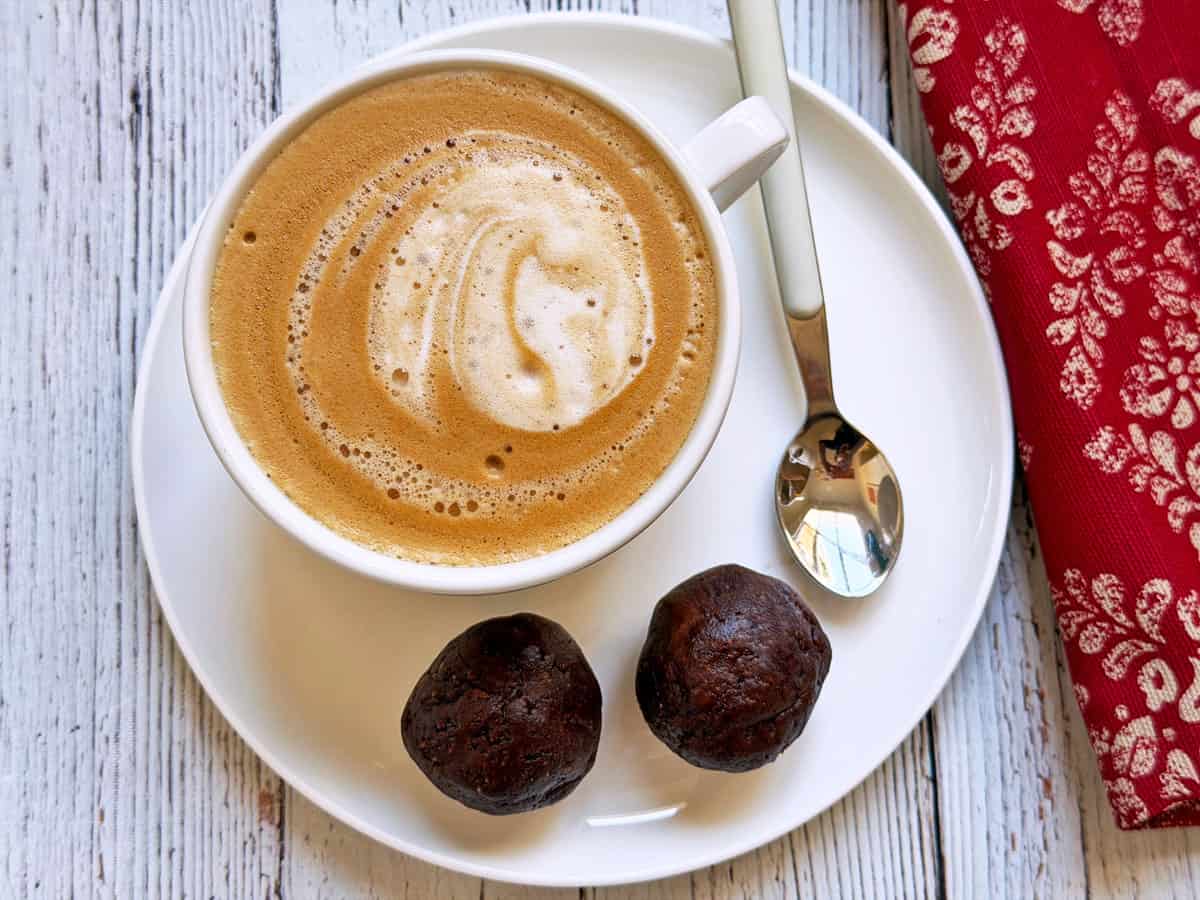 Two fat bombs with coffee.